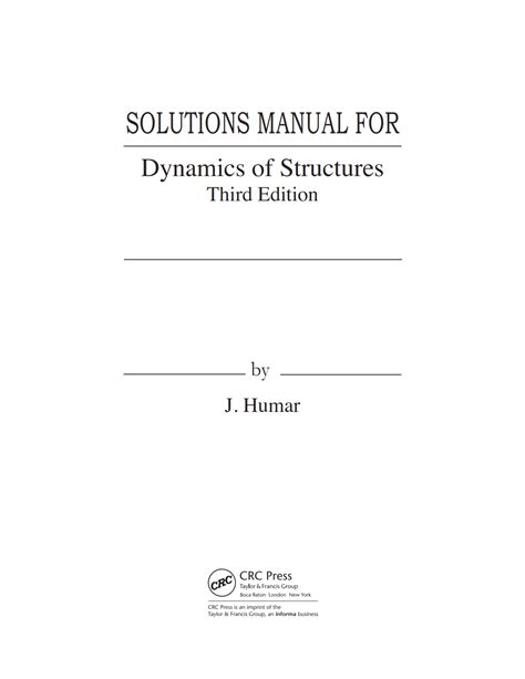 Dynamics Of Structures Solution Manual Anil Chopra