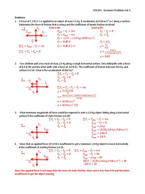 dynamics problems and solutions