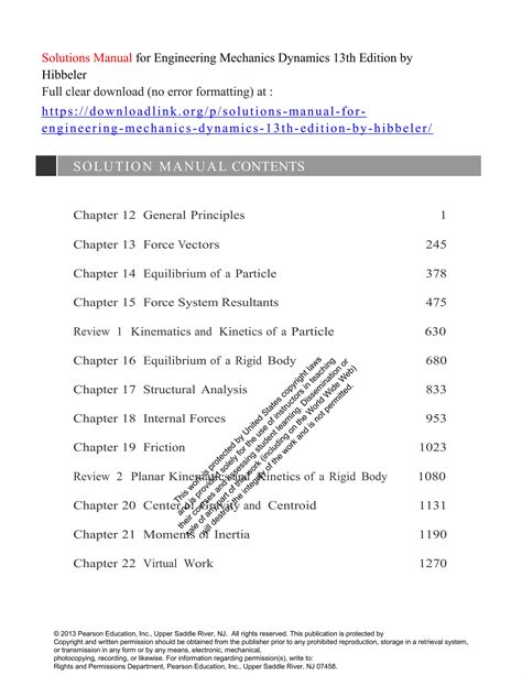 Read Dynamics 13Th Edition Solutions Manual 