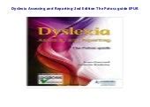 Download Dyslexia Assessing And Reporting 2Nd Edition The Patoss Guide 