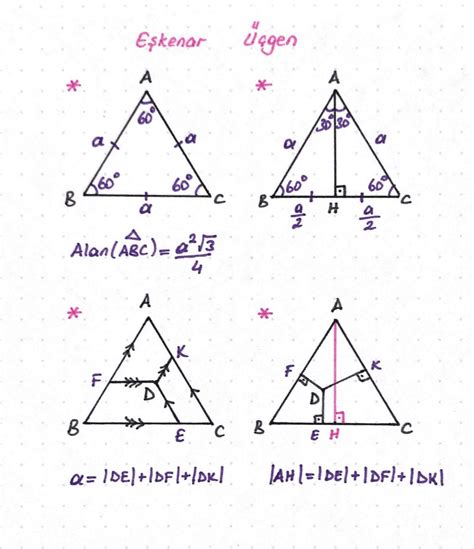 eşkenar üçgen kuralları