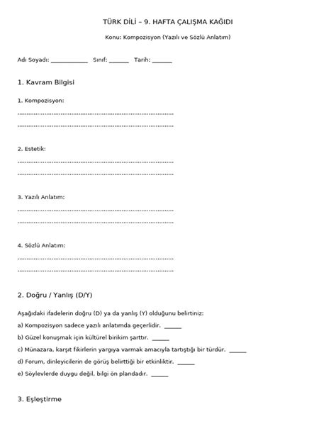 e Sinavi Calisma Kagidi PDF Scribd.