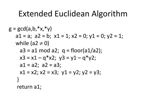 E Euclidean Algorithm