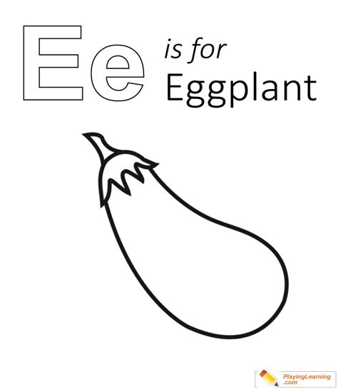 E Is For Eggplant Coloring Page Twisty Noodle E Is For Coloring Page - E Is For Coloring Page