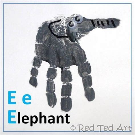 E Is For Elephant Handprint Letter E Handprint E Is For Elephant - E Is For Elephant