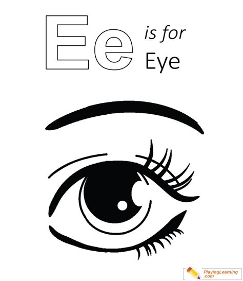 E Is For Eye Coloring Page Twisty Noodle E Is For Coloring Page - E Is For Coloring Page