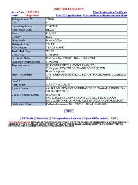 E Register Main Page
