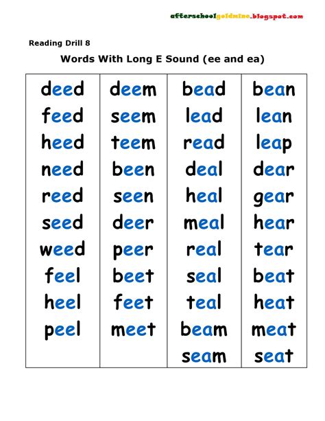 E Sound Words With Pictures   Angiesfotografie De Multisyllabic Words With Pictures - E Sound Words With Pictures