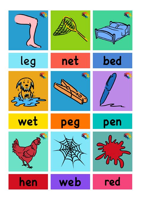 E Sound Words With Pictures   Short E Sound Worksheets - E Sound Words With Pictures