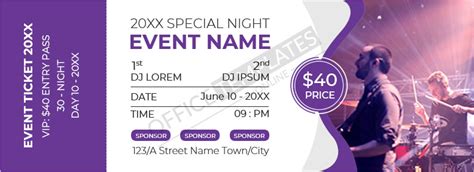 e ticket format in ms word