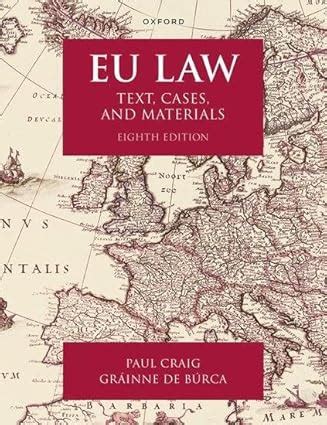 E U Law: Text, Cases, And Materials