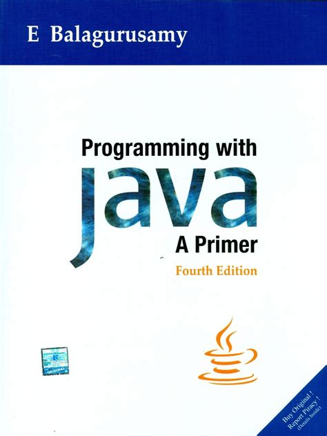 Full Download E Balagurusamy Programming With Java A Primer Fourth Edition 