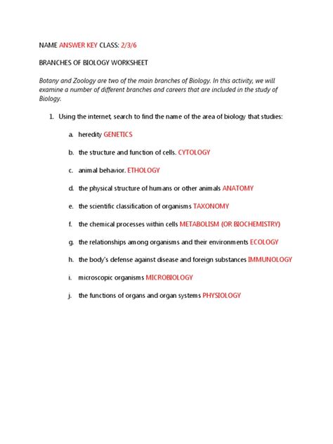 E2020 Answer Key Biology