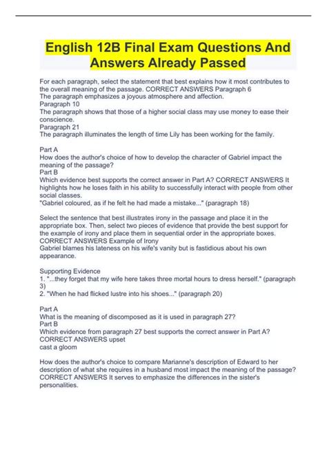 Full Download E2020 Answers Guide For English 12B 