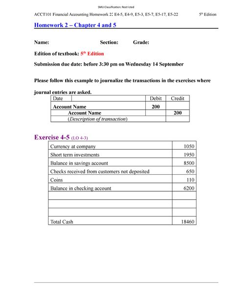 e4 8 accounting homework