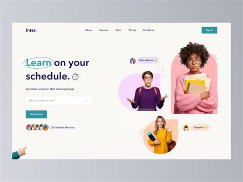eLearning website online tutorial design on Behance