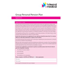 eServices for Advisers Group Pension Clerical Medical