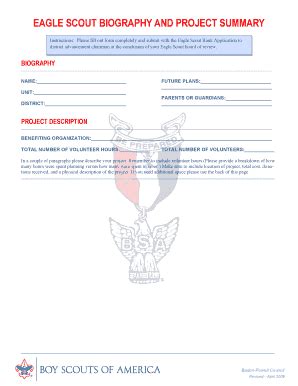 eagle scout biography for program