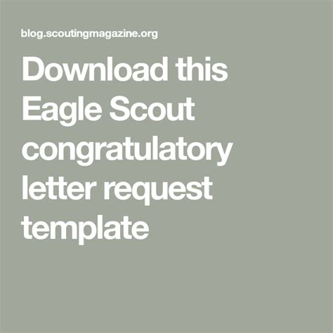 eagle scout commendation letter request sample