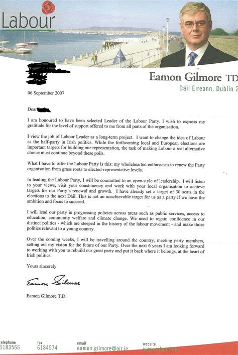 eamon gilmore autobiography example