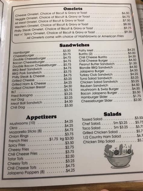 Earl's Diner Menu