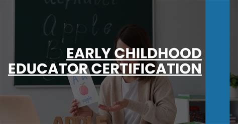 early childhood educator certification