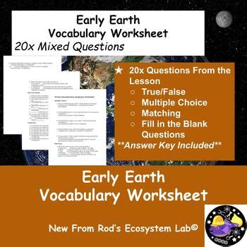 early earth answer key