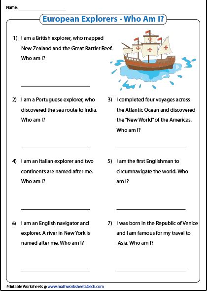 Early European Explorers Map Research Worksheet Australia Twinkl Age Of Exploration Map Worksheet - Age Of Exploration Map Worksheet