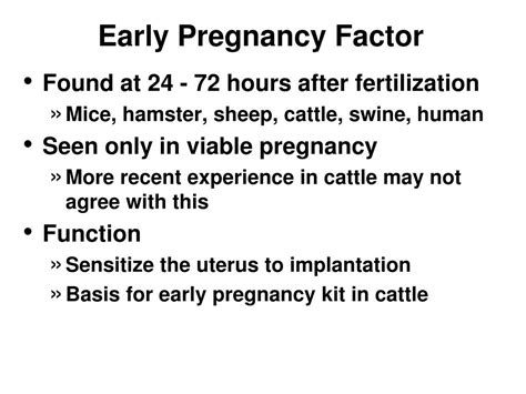 Early Pregnancy Factor