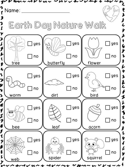 Earth Day Nature Walk Activity Sheet Twinkl Usa Nature Walk Activity Sheet - Nature Walk Activity Sheet