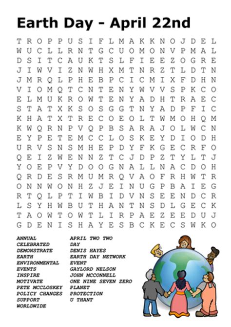 Earth Day Word Search The Teaching Aunt Earth Day Word Search - Earth Day Word Search