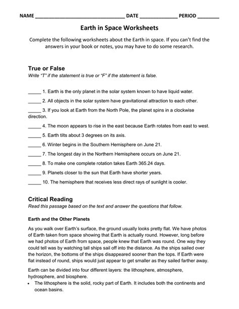 Earth In Space Worksheet Pearson Education Inc Answers Pearson Education Math Worksheets Answers - Pearson Education Math Worksheets Answers