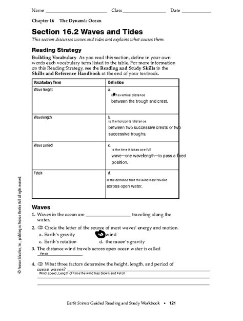 Earth Science Chapter 16 Section 1 Review