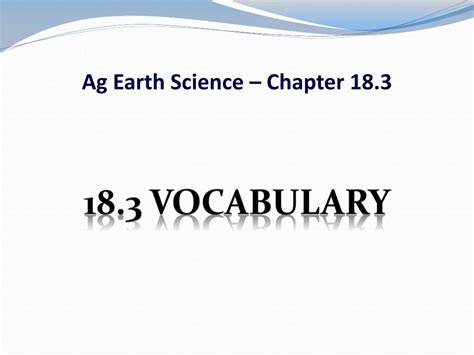 Earth Science Chapter 18 Section 3 Answers