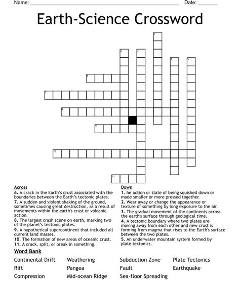 Earth Science Concepts Answer Key Crossword Wordmint Science Crossword Puzzles With Answers - Science Crossword Puzzles With Answers