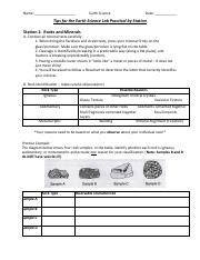 Earth Science Lab Practical 2022