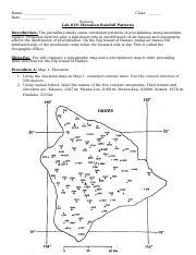 Earth Science Lab Rainfall Patterns Answers