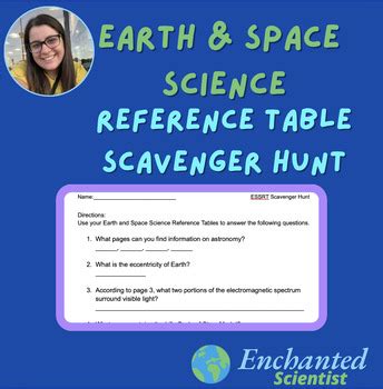 Earth Science Reference Table Scavenger Hunt Answers