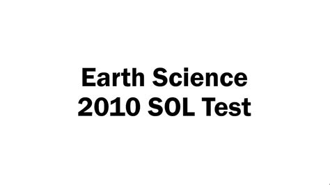 earth science sol 2010