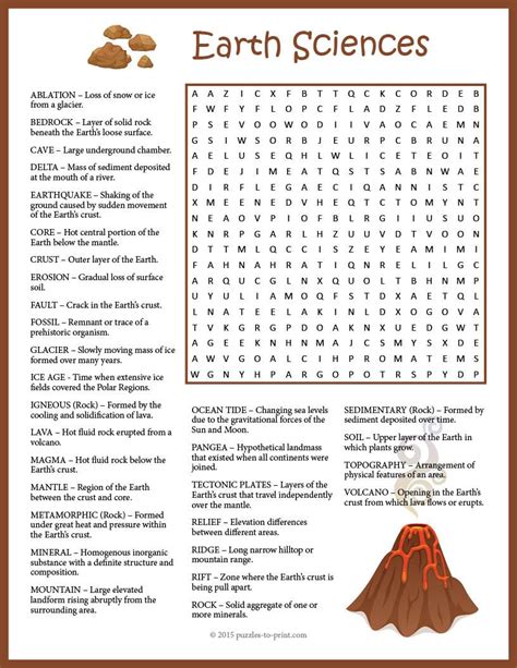 Earth Science Word Search Puzzle Earth Science Word Search - Earth Science Word Search