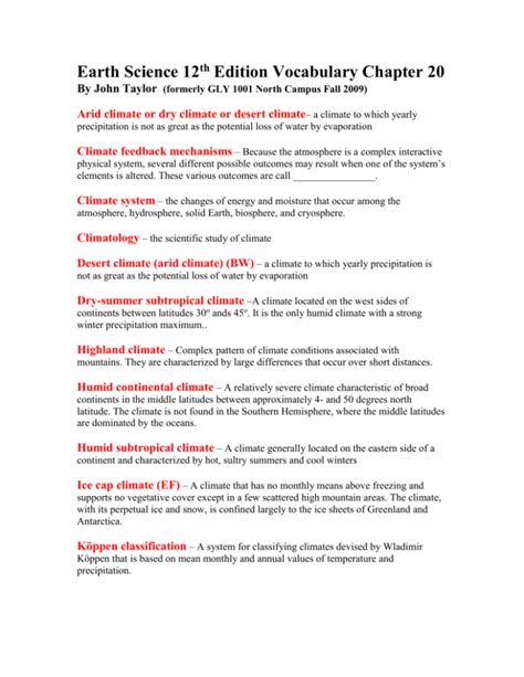 Read Earth Science 12Th Edition Answer Key 