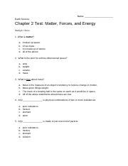 Full Download Earth Science Chapter 2 Test 