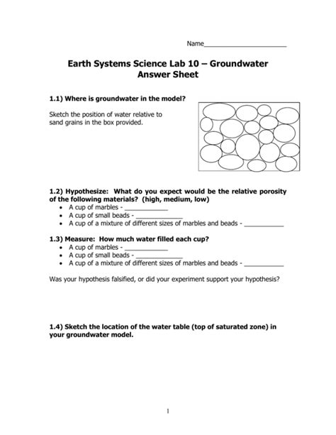 Full Download Earth Science Groundwater Answers 