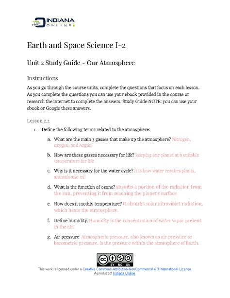 Read Online Earth Space Science Study Guide 