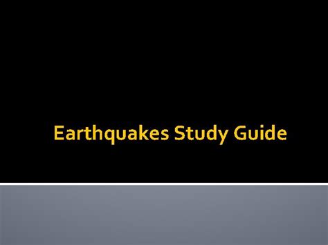 Read Online Earthquake Study Guide 
