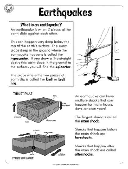 Earthquakes 8th Grade Science Worksheets Vocabulary Sets And Earthquakes 8th Grade Worksheet - Earthquakes 8th Grade Worksheet