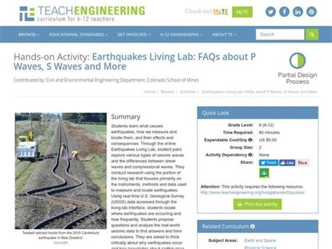 Earthquakes Living Lab Faqs About P Waves S Seismic Waves Worksheet - Seismic Waves Worksheet