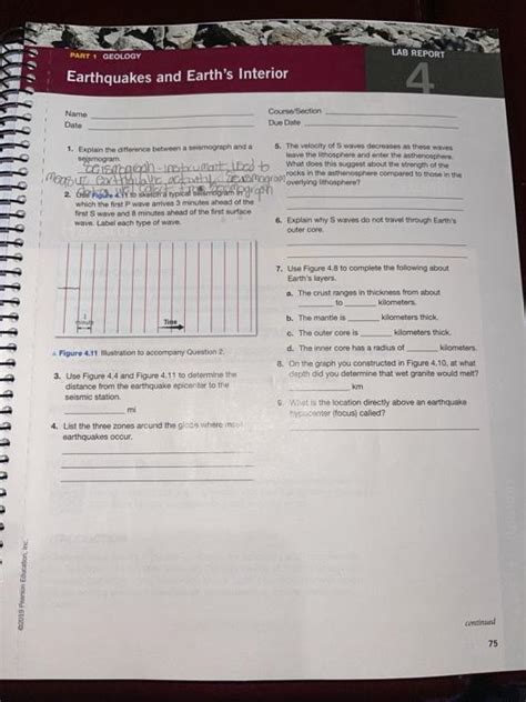 Full Download Earthquakes And Earth Interior Practice Test Answer 
