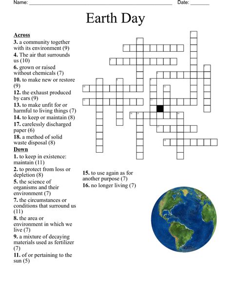 Earthu0027s Spheres Crossword Wordmint Earth Day Crossword Puzzle Answer Key - Earth Day Crossword Puzzle Answer Key