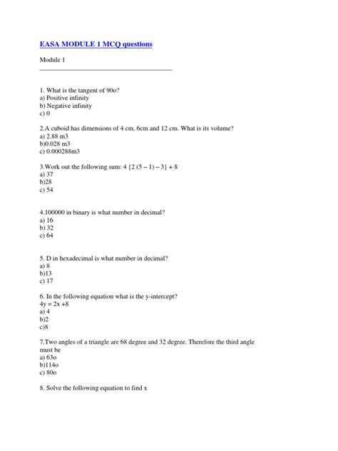 easa module mcq